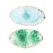 ERINGOGO Palette de Nail Art en R sine 2 Pi ces de Bague Palettes de Manucure Compacte Bleue et Verte Plateau de M lange Vernis Ongles Usage Voyage et Maquillage Polyvalent