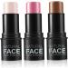 3 PCS Contour Stick Waterproof Long Lasting Highlighter Makeup Stick Lightweight Multi-use Cream Contour Buildable Face Makeup Kit for Cheeks Lips All Skin Highlighters Luminisers - Buy Online on GoSupps.com