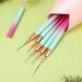 WLLHYF 5 Pieces Nail Art Liner Brush Painting Nail Art Brush Long Line Detail Fine Drawing Nail Point Drawing Tool Set 7mm/9mm/11mm/15mm/25mm (Pink Greenish) - Buy Online on GoSupps.com
