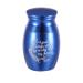 Canghai Mini Cremation Urn Small Keepsake Urns for Human and Pet Ashes Stainless Steel Ashes Keepsake Memorial Ashes Holder Souvenir Ash Ashes Box 25x16 mm/0.98x0.63 inch (Blue)