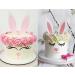 Easter Bunny Ears Cake Topper Decorations with Eyelashes Nose Picks for Easter Rabbit Theme Happy Birthday Spring Easter Party Decor Supplies - Buy Online on GoSupps.com