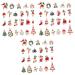 COHEALI 69 Pcs Christmas Ornaments Accessories Bangle Keychain Present Ornaments Xmas Pendant Charm 3.3X1.7CMx3pcs Assorted Colorx3pcs