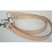 LUSY011 Hundeleine Koppelleine leash coupling leash for 2 dogs connecting line 60cm/20 mm or 40cm/20mm real leather+nature (40cm/20mm)