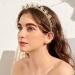 Zoestar Crystal Headband Gold Sparkly Star Headpiece Bridal Rhinestone Hair Hoop Beads Party Custom Hair Accessories for Women and Girls - Buy Online on GoSupps.com