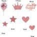 Happy 16th Birthday Cake Toppers Rose Gold Personalised for Kids Girl 2 Star 4 Heart 1 Crown with Balloon Customised 16th Birthday Cake Toppers Decor for Bithday Party Happy Birthday Sign for Cake Rose Gold-16th - Buy Online on GoSupps.com