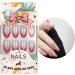 French Style Beveled Short Coffin Nails Red Ballerina Press on Nails - Buy Online on GoSupps.com