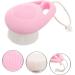 Shop Housoutil Soft Fur Cleansing Makeup Brush Scrubber - Exfoliating Facial Brush for Women - Pink Face Scrubber & Cleanser for Radiant Skin - Buy Online on GoSupps.com