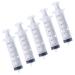 5 Pcs Industrial Plastic Luer Lock Syringes for Feeding Tubes Home Care (Without Needle)