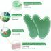 100% Natural Heart-Shaped Gua Sha Stones - Jade Massage Tool for Face Eyes & Neck | Green 2 PCs for Skin Care & Relaxation - Buy Online on GoSupps.com