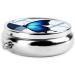 Blue Butterfly Mini Round Pill Box | 3 Compartment Travel Organizer | Portable Medicine Case for Home & Office - Buy Online on GoSupps.com