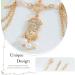 Zoestar Bridal Pearl Head Chain Gold Crystal Pendant Headpiece Boho Festival Headband Wedding Hair Jewelry for Women and Girls - Buy Online on GoSupps.com