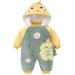 Newborn Baby Rompers with Booties Hat Boys Girls Jumpsuit Winter Outfits Set 0-3 Months 0-3 Months Q