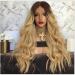 BGHJUE African Yellow Long Roll Synthetic Lace Front Wig for Black Women - Heat Resistant Soft Hair - Buy Online on GoSupps.com