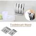 Stainless Steel Toothbrush Holder - 3 Holes for Razor & Electric Toothbrush Heads | Durable & Stylish Bathroom Accessory - Buy Online on GoSupps.com