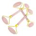 Rockcloud Rose Quartz Natural Crystal Stone Roller Massager for Anti-Aging Wrinkle Healing & Neck Therapy - Double Face & Neck Skincare Tool - Buy Online on GoSupps.com