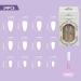 Luvadeyo 24 PCs Press On Nails - Medium Almond Fake Nails with Glue Purple Flower Designs for Women & Girls - Buy Online on GoSupps.com