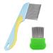 Stainless Steel Lice Comb Set - 2 Pack for Lice Fleas & Dandruff Removal | Durable Nissen Ridge & Lice Bams | Yellow Blue & Green - Buy Online on GoSupps.com