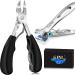 Upgrade Toenail Clippers for Seniors Thick Toenails Nail Clippers for Men Thick Nails with Wide Opening Professional Extra Large Heavy Duty Cutter Toe Nail Clippers for Seniors Black Nail Clippers