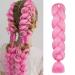 Aomig 24 Light Pink Braids Extensions - Kanecalon Synthetic Hair for Box Braids | Afro Braiding & Party Look - 1 Bundle - Buy Online on GoSupps.com