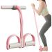 Puller Stretching Trainer | Resistance Bands Pull Up with Handle | Workout Tension Pull Rope Elastic | Arm Sit Up Fitness Band Exercise Gym Equipment Pink 1 - Buy Online on GoSupps.com