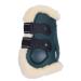 QHP Ontario fetlock boots with faux fur lining and quick fasteners (Thoroughbred Dark Green) Thoroughbred Dark Green