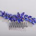 BERYUAN Blue Color Crystal Flowers Hair Comb Teardrop Rhinestone Hair Comb for Wedding Women and Girls Hair Comb Slide Bride Hair Accessories for Brides Bridemaids - Buy Online on GoSupps.com