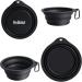 Petbonus Foldable Dog Bowls - 2 Pack Silicone Travel Water & Food Bowls for Dogs - Leak-Proof Portable with Carabiners - 1000ml Black - Buy Online on GoSupps.com