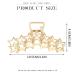 Brinie Stars Gold Metal Hair Claw Clips - Pack of 2 | Large Non-slip Jumbo Hair Clips for Women and Girls - Hollow Hair Catch Barrettes - Buy Online on GoSupps.com