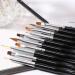 10pcs Nail Art Brush Set - Professional Manicure Tools for Gel Varnish & Dotting Designs - Black - Buy Online on GoSupps.com