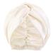 100% mulberry sue women night hat sleeping cap silk shower hood good for the hair soft silk bonnet silk hood adjustable double layers bonnet silk care head hood (beige)