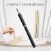 Arqumi Retractable Lip Brush Set - Portable Travel Lip Liner Applicators for Women & Girls, Lightweight Design with Protective Lid - 2PCS Black & Gold - Buy Online on GoSupps.com