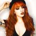 YEESHEDO Ginger Long Hair Wigs | Natural Curly Wavy Synthetic Wig with Fringe | 28 Copper Red Orange Wig for Parties and Cosplay - Buy Online on GoSupps.com