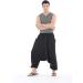 CandyHusky 100% Cotton Hippie Gypsy Boho Harem Pants | Black Yoga Aladdin Pants | Unisex One Size Fits Most - Buy Online on GoSupps.com
