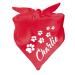 Little Fratz Dog Triangle Scarf (Colour: red) (Size 2 (68 cm)) Name of the dog 68 x 20 red