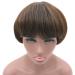 Short Afro Girls Cosplay Mushroom Wig with Bangs - Brown Bob Wig for Black Women - Buy Online on GoSupps.com