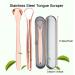 Bonmall Stainless Steel Tongue Scraper (2-Pack) with Carry Case | Tongue Scraping Brush for Fresh Breath | Oral Hygiene Care | Rose Golden - Buy Online on GoSupps.com