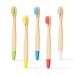 5-pack bamboo toothbrushes for children soft bristles and funny colors environmentally friendly and biodegradable lace in different colors ideal for the dental care of children