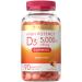 Carlyle Vitamin D3 Gummies | 5000 IU (125 mcg) | 90 Count | High Potency for Adults | Peach Flavor | Vegetarian Non-GMO Gluten Free Supplement 90 Count (Pack of 1)