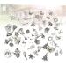 TEHAUX 216 Pcs Alloy Hanging Pendant Snowflake Charm Pendant Christmas Hanging Pendant Accessories - Buy Online on GoSupps.com