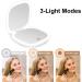 deweisn Compact Lighted Travel Makeup Mirror with 1X/10X Magnification - Dimmable, Portable, USB Charging - White - Buy Online on GoSupps.com