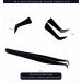 MLASH Set of 4 Diamond Grip NANO Fiber Tip Tweezers - Classic & Volume Eyelash Extensions - Japanese Steel (Black) - Buy Online on GoSupps.com