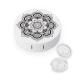 Mandala Flower Round Case for Contact Lens Kit Storage Box with Mirror Portable Cute Lens Holder