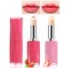 2 Pcs Color Changing Lipstick Set Peach & Strawberry Avocado PH Mood Long Lasting Lip Balm Lip Gloss Tinted Moisturizer Magic Lip Care Lip Stain Makeup Gift Set for Women Peach + Strawberry