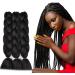 Just Another One 24in Hair Extensions for Jumbo Braiding Colorful Pre Stretched Braiding Hair Heat Resistant Yaki Synthetic African Box Braids Crochet Twist hair for Womens Girls & Unisex Black A1 Black 24 - Buy Online on GoSupps.com