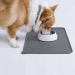 AUDWUD Silicone Waterproof Pet Feeding Mat - Anti-Slip Grey Bowl Mat 18.5 x 11.5 - Buy Online on GoSupps.com