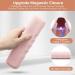 Hydream 2Pack Makeup Brush Holder Travel Case - Pink Khaki | Portable, Waterproof Silicone Cosmetic Brushes Organizer with Magnetic Closure - for Travel - Buy Online on GoSupps.com