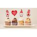 25 Pieces Wedding Red Cupcake Toppers Picks Red Heart Love KISS ME BE Mine Gnomes Happy Birthday Cake Topper Sweet Love Theme Party Cake Decor Supply Food Fruit Picks for Party Dessert Decoration Vn - Buy Online on GoSupps.com