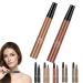 Cohbskj Glowly Secret Eyebrow Pen Unique Quad Eyebrow Pencil Quad Forked Liquid Eyebrow Pencil Long-Lasting Waterproof Microblading Eyebrow Pen (2PCS-A)