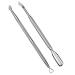 Luoshapucy 2 pieces of nail shaver set double -end nail cleaner nail skin remover made of stainless steel nail skin Pusher remover for manicure pedicure nail cleaning gel and nail polish remover