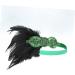 HAPINARY Feather Headdress Vintage Hairband Hair Band Headdress for Party Hairband Party Headdress Hijab 1920s Headband Dance Headpiece Turban Party Headwear Bride Accessories Prom One Size Green - Buy Online on GoSupps.com